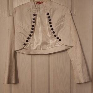 Dani White Crop Jacket